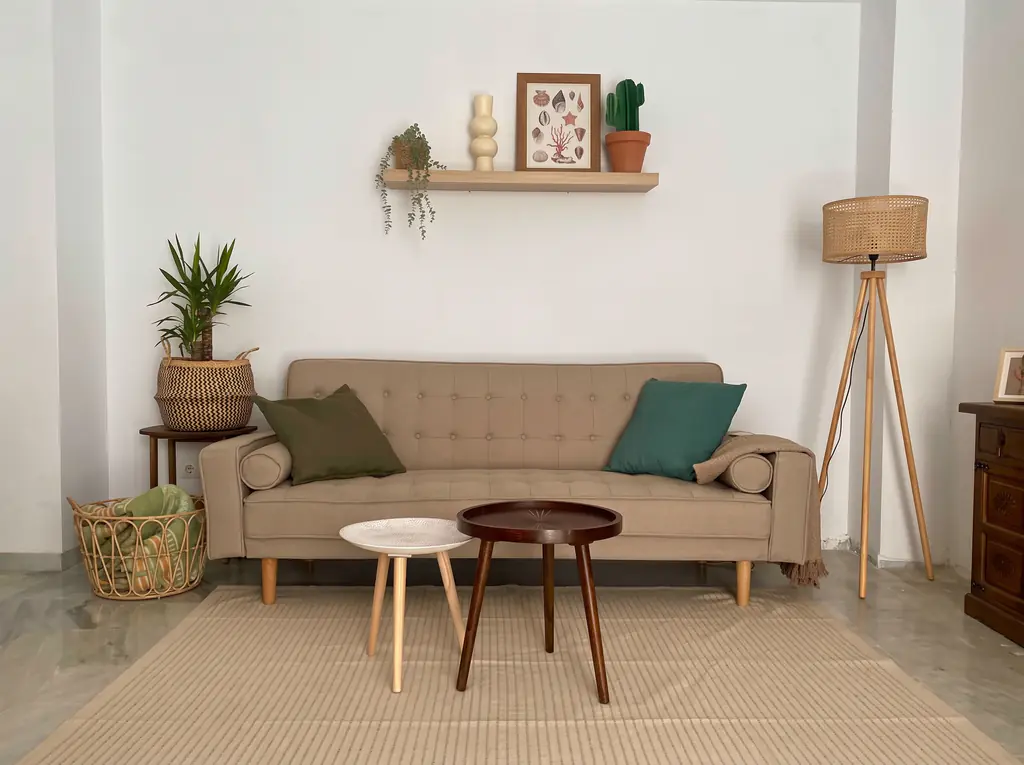 Living room of the Yedra20 apartment in La Trinidad, Málaga